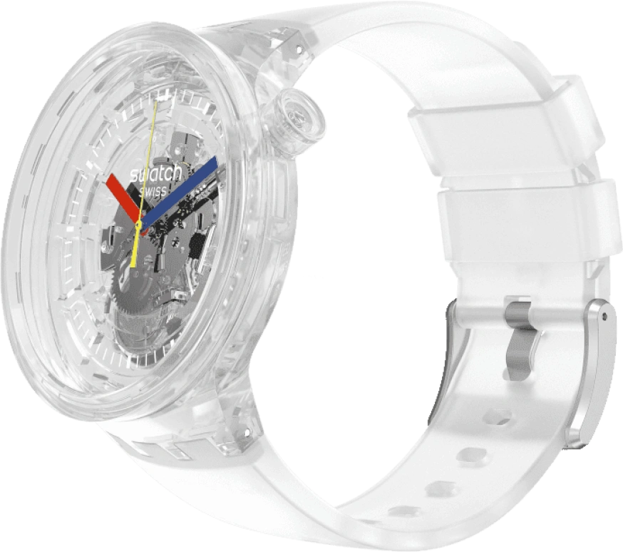 Swatch,THE BOLD 47mm,47mm,Plastic,Transparent,SO27E100