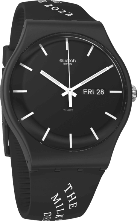 Swatch,Originals 41mm,41mm,Plastic,Black,SUOB720R