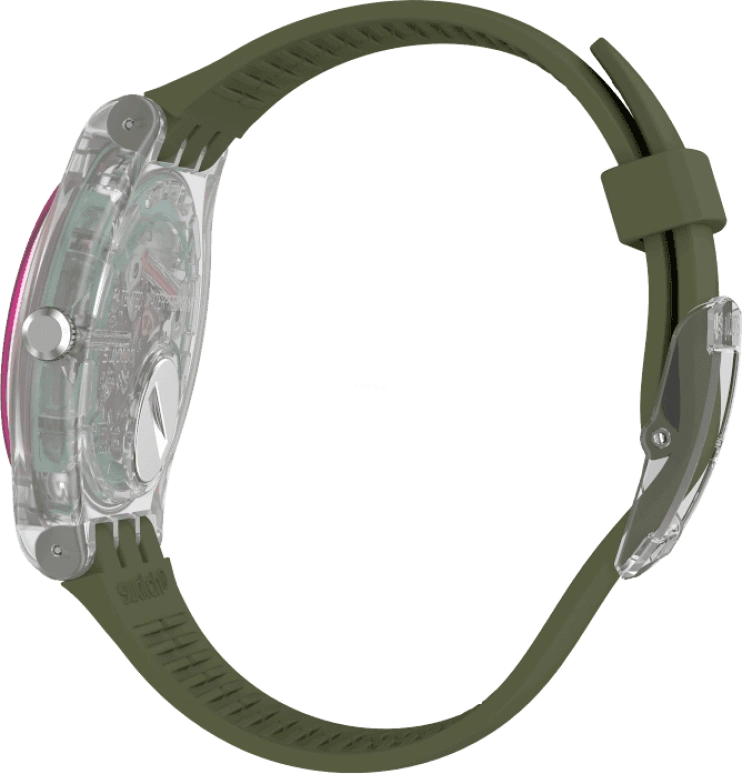 Swatch,Originals 41mm,41mm,Plastic,Pink,Quartz,Sapphire,Crystal Glass,Round,SUOK714