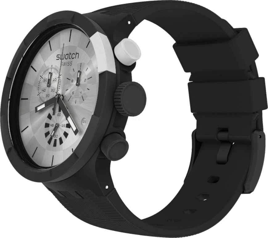 Swatch,THE BOLD 47mm,47mm,Plastic,Sapphire,Crystal Glass,SB02B404