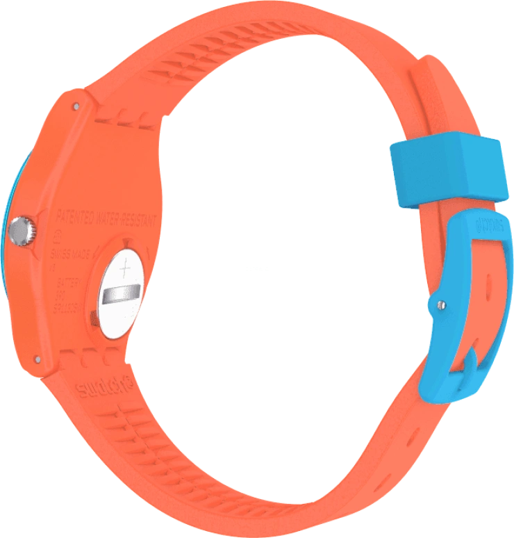 Swatch,Originals 34mm,34mm,Plastic,Blue,GO121