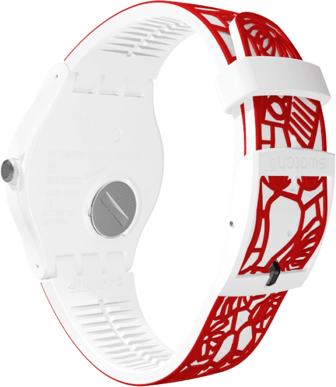 Swatch,Originals 41mm,41mm,Plastic,White,Closed,SUOZ259C