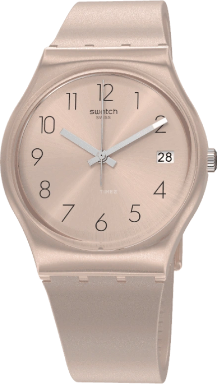 Swatch,Originals 34mm,34mm,Plastic,Pink,Sapphire,Crystal Glass,GP403