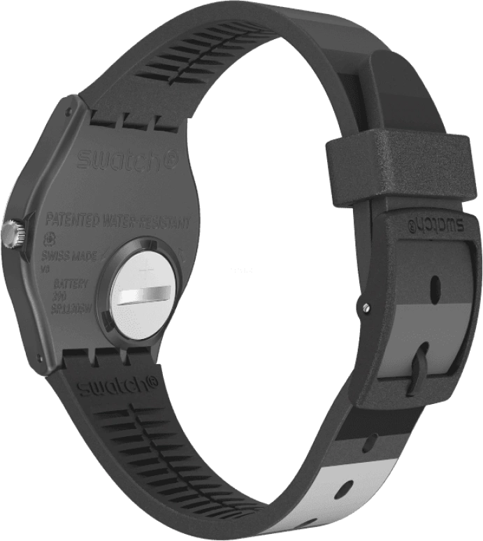 Swatch,Originals 34mm,34mm,Plastic,Black,Quartz,Round,GB430