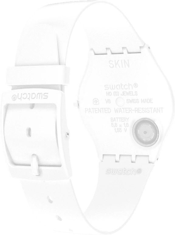 Swatch,SKIN 34mm,34mm,Ceramic,White,Quartz,SS09W100