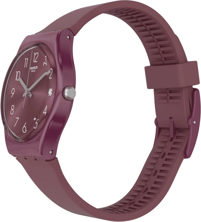Swatch,Originals 34mm,34mm,Plastic,Purple Red,Closed,GR405