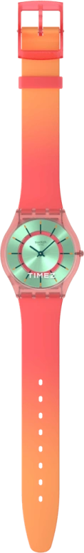 Swatch,SKIN 34mm,34mm,Bio-sourced,Green,Quartz,Round,Pink,SS08P111
