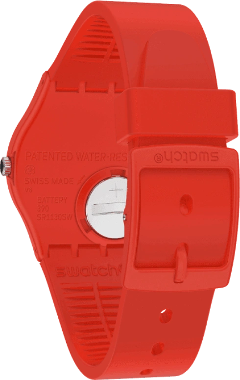 Swatch,Originals 34mm,34mm,Plastic,Red,GR183