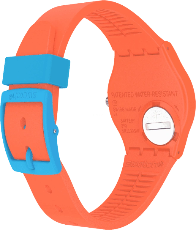 Swatch,Originals 34mm,34mm,Plastic,Blue,GO121