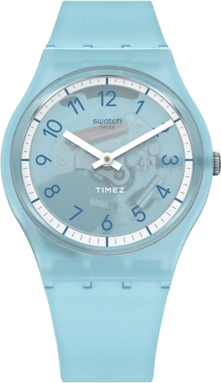 Swatch,Originals 34mm,34mm,Plastic,Blue,Quartz,Tonneau,SVHS100,SVHS100-5300