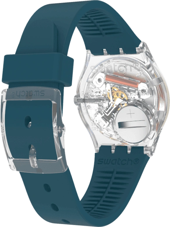 Swatch,Originals 34x39.20mm,34x39.20mm,Plastic,Coffee,Cyan,GE721