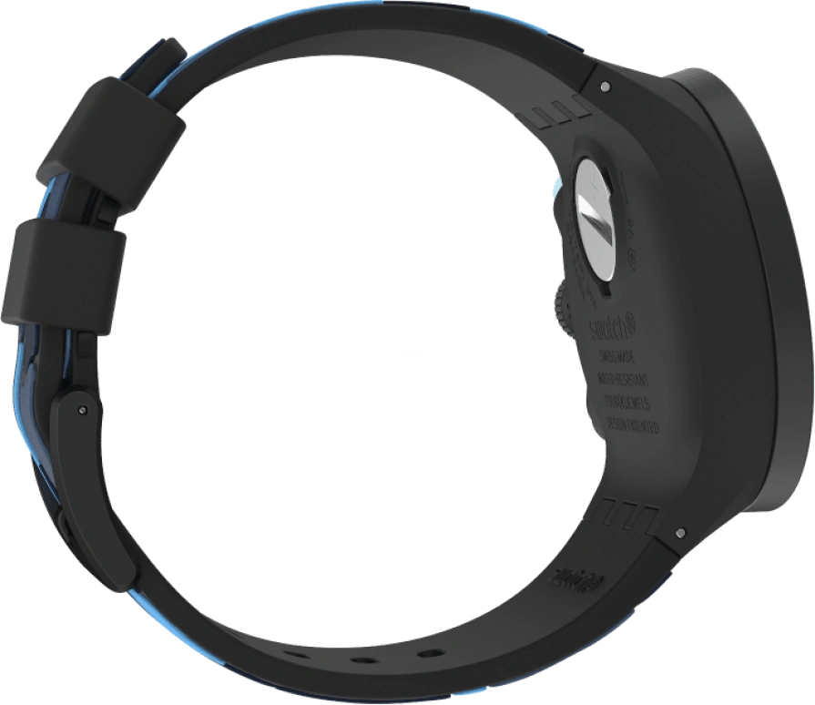 Swatch,THE BOLD 47mm,47mm,Plastic,Black,Sapphire,Crystal Glass,Closed,SB02B408