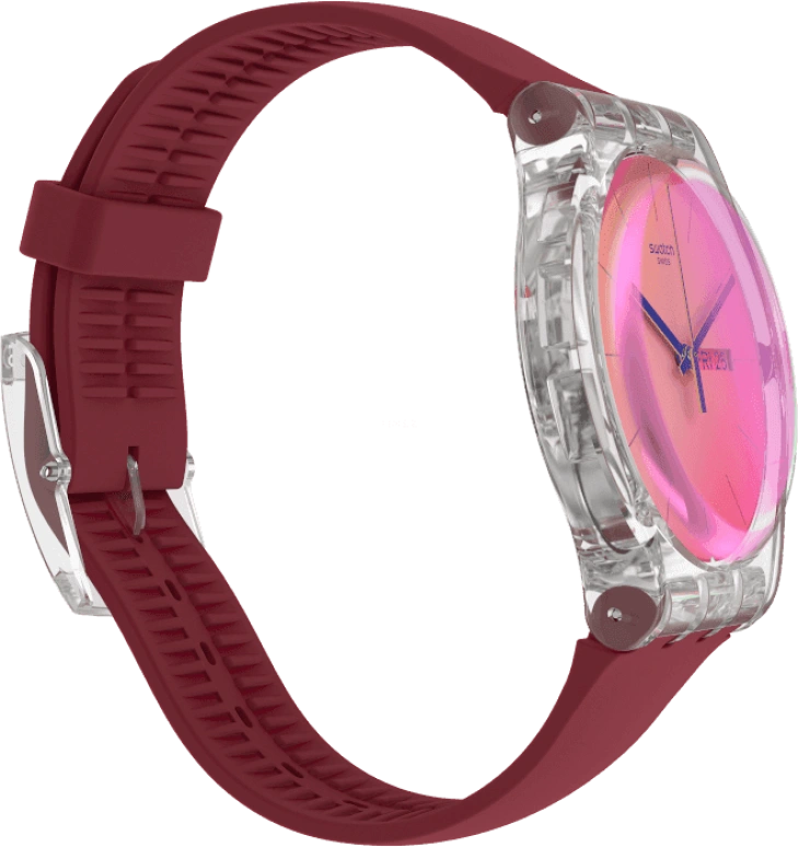 Swatch,Originals 41mm,41mm,Plastic,Pink,Sapphire,Crystal Glass,SUOK717