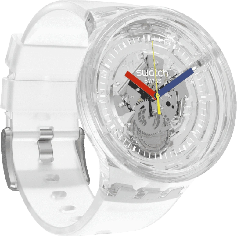Swatch,THE BOLD 47mm,47mm,Plastic,Transparent,SO27E100