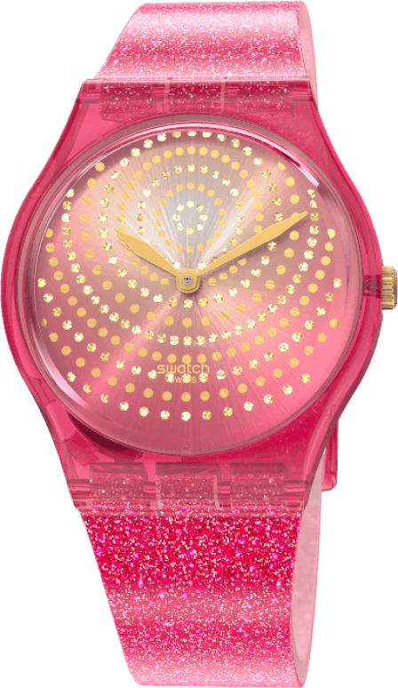 Swatch,Originals 34mm,34mm,Plastic,Pink,Sapphire,Crystal Glass,GP169