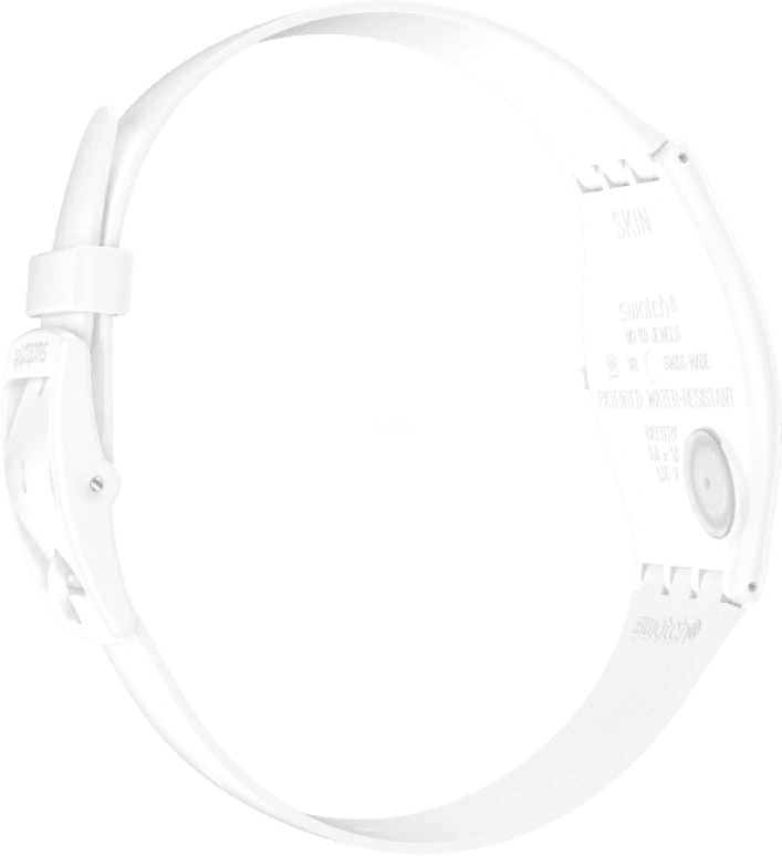 Swatch,SKIN 34mm,34mm,Ceramic,White,Quartz,SS09W100