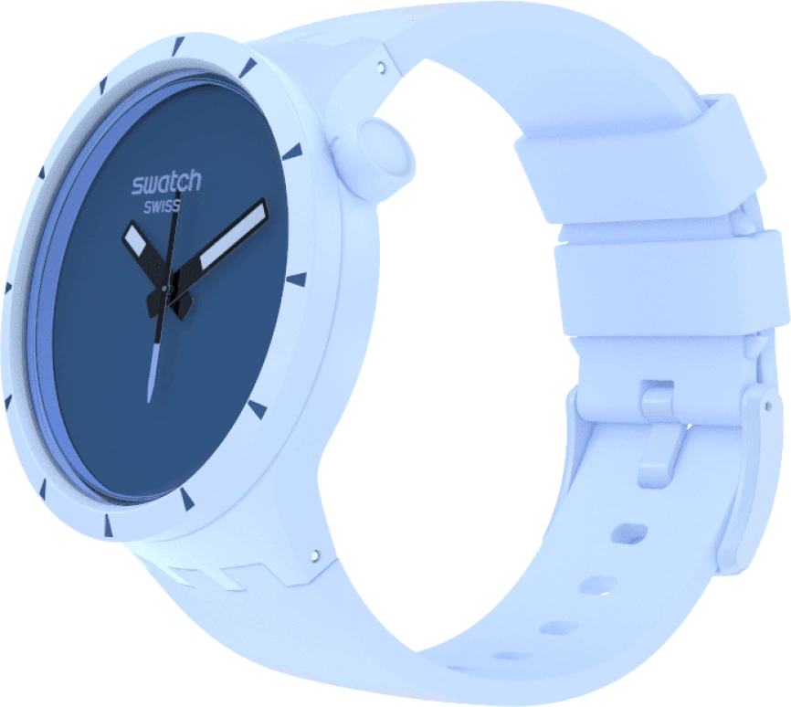 Swatch,THE BOLD 47mm,47mm,Bioceramic,Ceramic,Blue,Sapphire,Crystal Glass,SB03N102