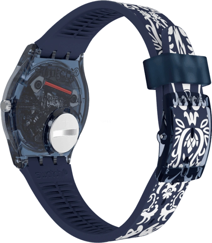 Swatch,Originals 34mm,34mm,Plastic,Blue,GN413
