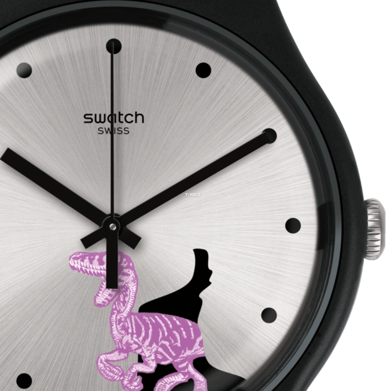 Swatch,Originals 41mm,41mm,Plastic,Grey,Quartz,Round,Black,SUOB139
