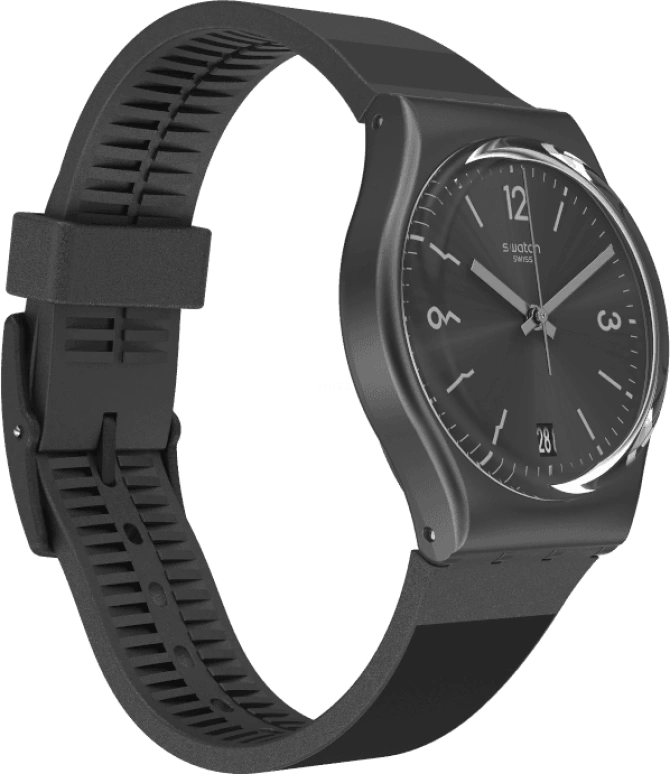 Swatch,Originals 34mm,34mm,Plastic,Black,Quartz,Round,GB430