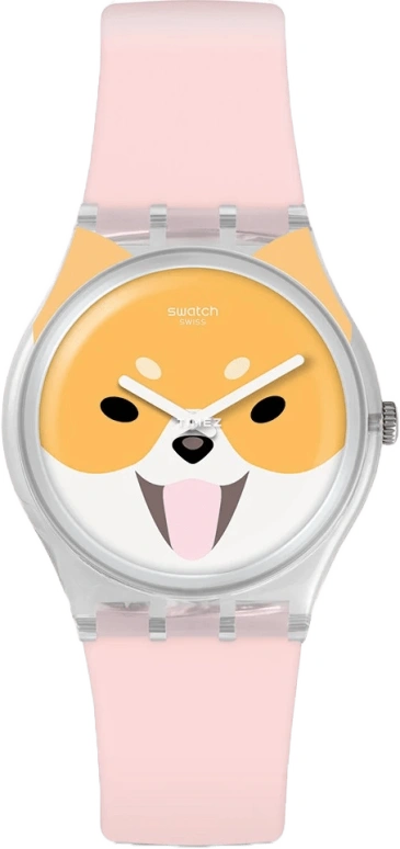 Swatch,Originals 34mm,34mm,Plastic,Yellow,White,Quartz,Sapphire,Crystal Glass,Tonneau,GE279