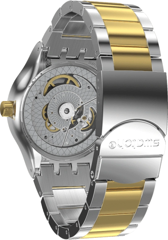 Swatch,IRONY 42mm,42mm,Gold,Open,YIS429G
