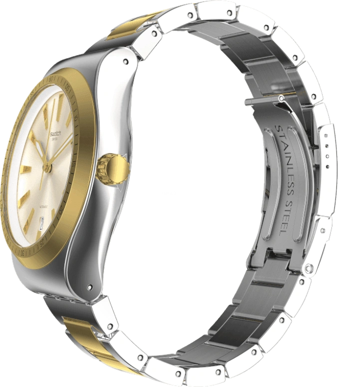 Swatch,IRONY 42mm,42mm,Gold,Open,YIS429G
