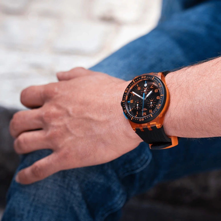 Swatch,Originals 42mm,42mm,Plastic,Black,SUSO401
