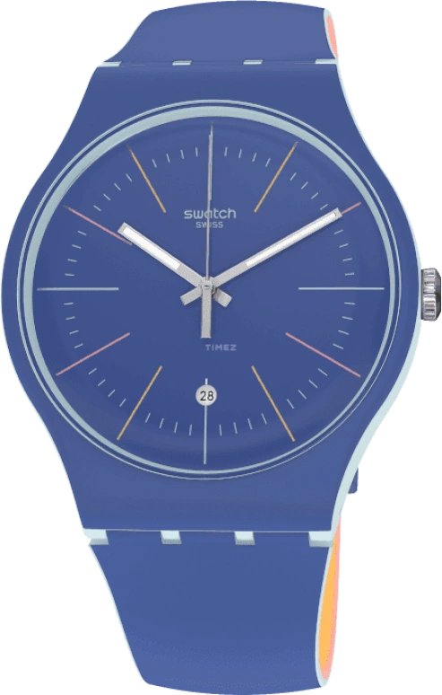 Swatch,Originals 41mm,41mm,Plastic,Blue,SUOS403