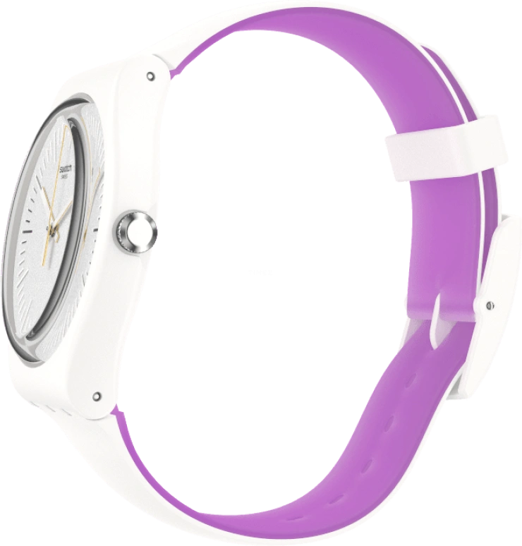 Swatch,Originals 41mm,41mm,Plastic,White,Sapphire,Crystal Glass,SUOW173