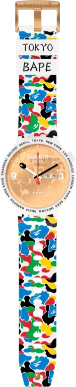Swatch,THE BOLD 47mm,47mm,Plastic,Champagne,Quartz,Date,Day,SO27Z710