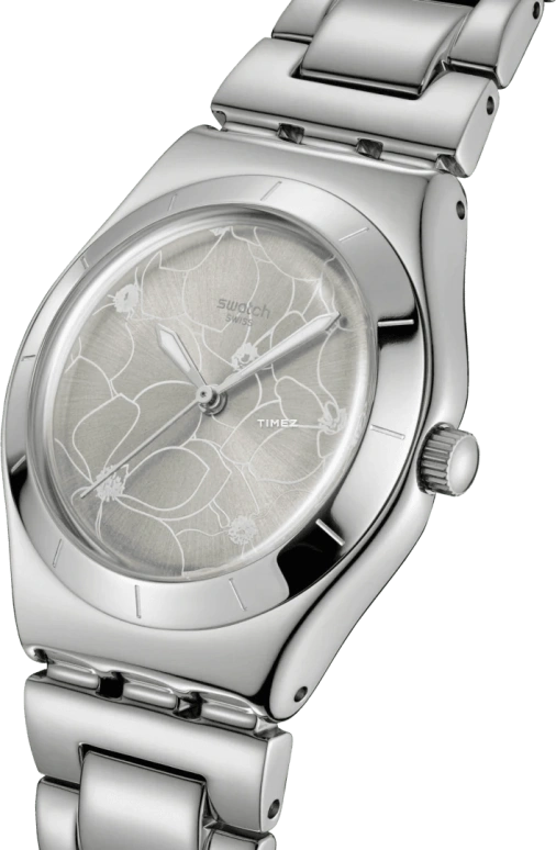 Swatch,IRONY 33mm,33mm,Stainless Steel,Grey,Quartz,Sapphire,Crystal Glass,Round,YLS237G
