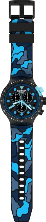 Swatch,THE BOLD 47mm,47mm,Plastic,Black,Sapphire,Crystal Glass,Closed,SB02B408