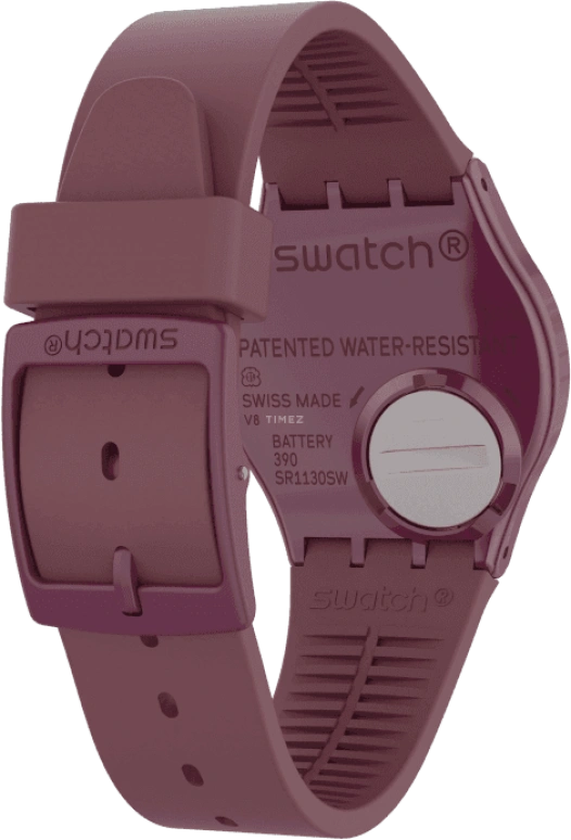 Swatch,Originals 34mm,34mm,Plastic,Purple Red,Closed,GR405