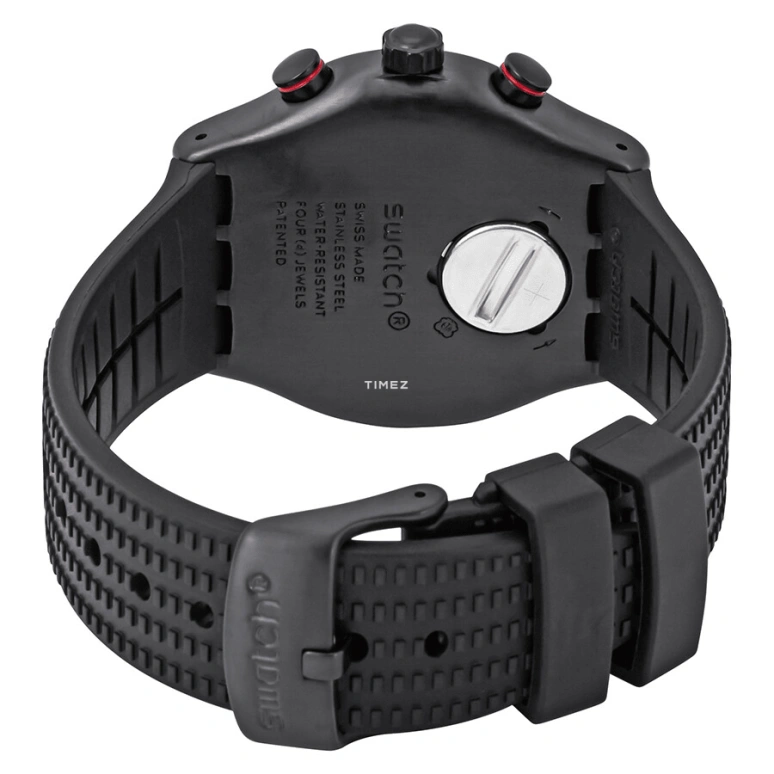 Swatch,IRONY 43mm,43mm,Stainless Steel,Black,Quartz,Chronograph,Day,YVB404
