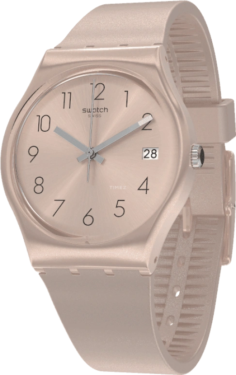 Swatch,Originals 34mm,34mm,Plastic,Pink,Sapphire,Crystal Glass,GP403