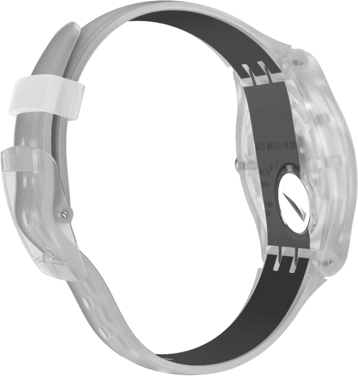 Swatch,Originals 41mm,41mm,Plastic,Skeleton,Quartz,Round,Transparent,SUOK157