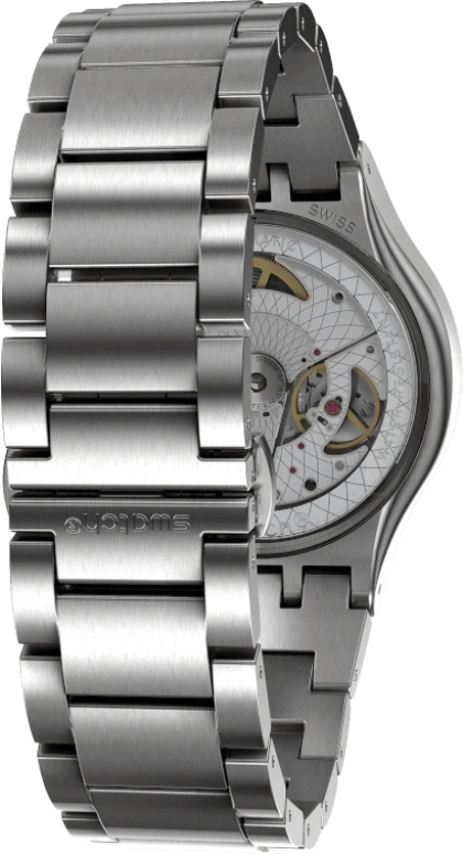 Swatch,IRONY 42mm,42mm,Stainless Steel,Black,Sapphire,Crystal Glass,Open,SY23S406G