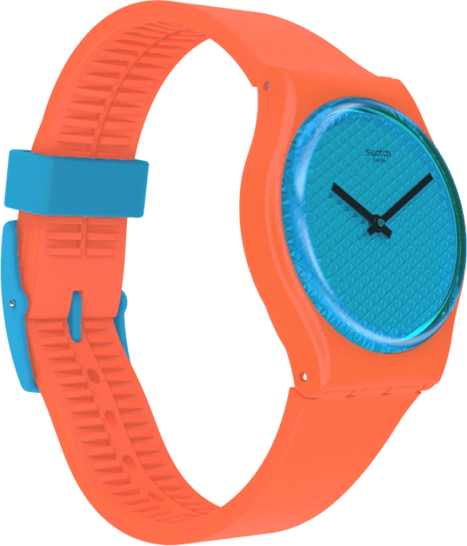Swatch,Originals 34mm,34mm,Plastic,Blue,GO121