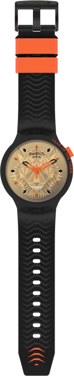 Swatch,THE BOLD 47mm,47mm,Bioceramic,Gold,Quartz,Round,Black,SB03Z102