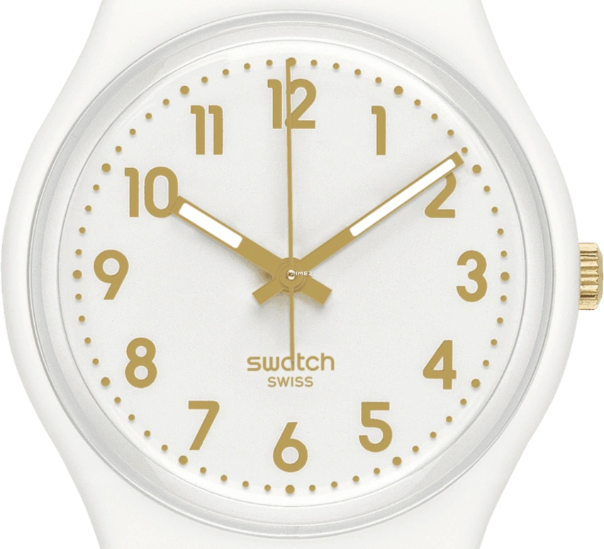 Swatch,Originals 34mm,34mm,Bio-sourced,White,Quartz,Sapphire,Round,SO28W106,SO28W106-S14
