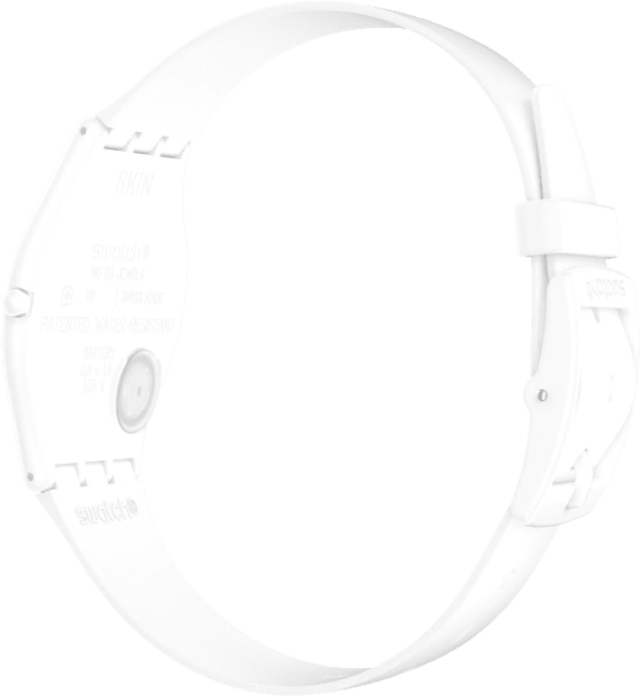 Swatch,SKIN 34mm,34mm,Ceramic,White,Quartz,SS09W100