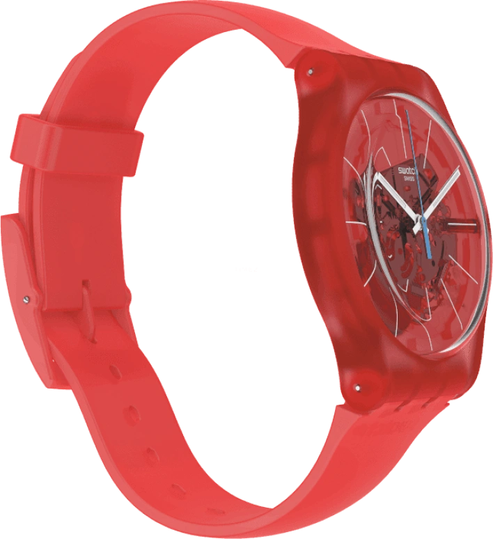Swatch,Originals 41mm,41mm,Plastic,Red,SUOO105