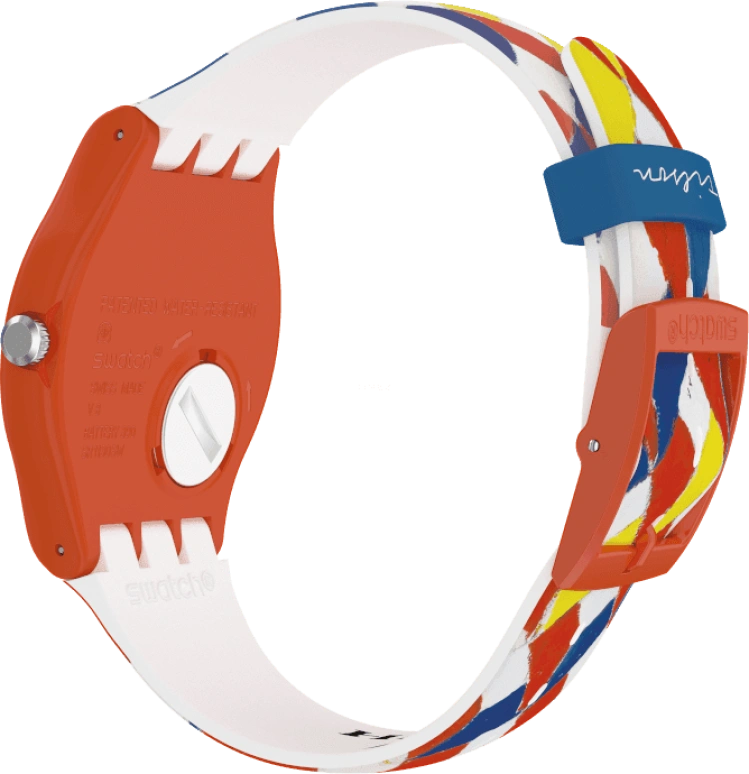 Swatch,Originals 41mm,41mm,Plastic,White,Sapphire,Crystal Glass,SUOZ312S