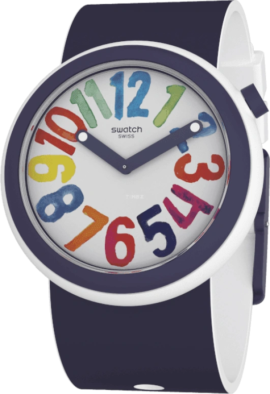 Swatch,Originals 45mm,45mm,Plastic,White,PNW107