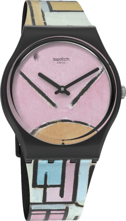 Swatch,Originals 34mm,34mm,Plastic,Pink,Closed,GZ350