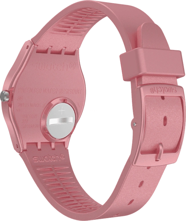 Swatch,Originals 34mm,34mm,Plastic,Pink,Sapphire,Crystal Glass,GP404