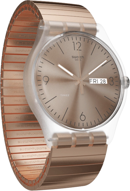 Swatch,Originals 41mm,41mm,Plastic,Gold,SUOK707