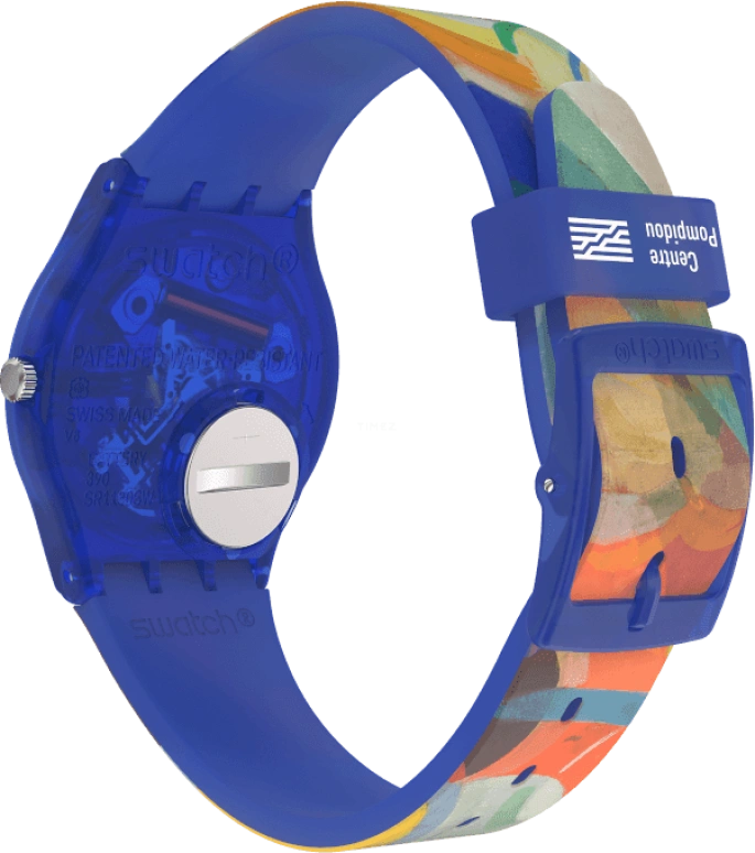 Swatch,Originals 34mm,34mm,Plastic,Multi-Color,Quartz,Sapphire,Crystal Glass,Round,GZ712