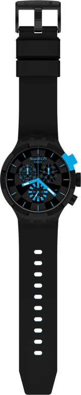 Swatch,THE BOLD 47mm,47mm,Plastic,Black,Sapphire,Crystal Glass,Closed,SB02B401